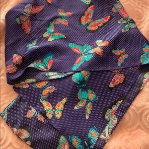 Echo Silk Butterfly Scarf Blue